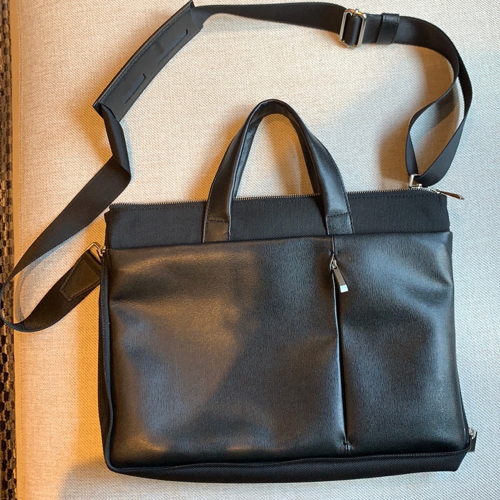 Barneys New York Black Briefcase Unisex